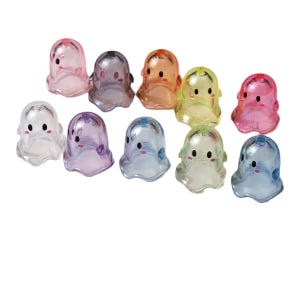 20pcs Funny Ghost Beads, Color Ghost Beads Charms Pendant, DIY Bracelet Jewelry Findings Jewelry Making