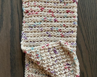 Hand knit 100% cotton dishcloth