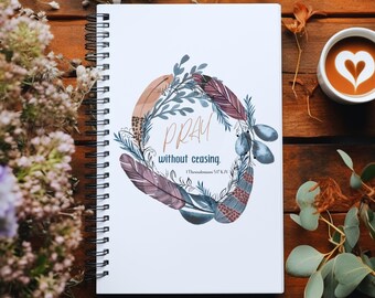 Cuaderno Cristiano para Mujeres, Diario Diario de Oración, Orar sin cesar, Tesalonicenses, Diario de Solicitud de Oración, Diario de Oración para Mujeres