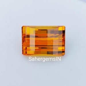 Yellow Pixel Cut Cubic Zirconia: Large Rectangle Gemstone (26x18 mm)