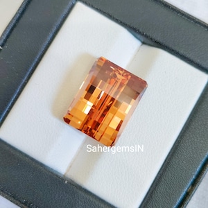 Pixel cut Champagne colour cubic Zircon rectangle shape 12×16 mm loose gemstone for jewelry making pandent size stone