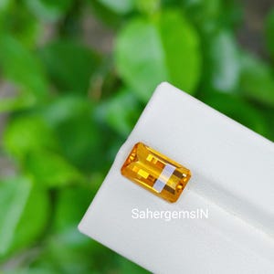 Natural Citrine Pixel Cut Gemstone Rectangular November birth stone citrine Loose Gem for Jewelry 925 Silver Setting |  SahergemsIN
