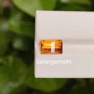 Natural Citrine Pixel Cut Gem | Golden Yellow Rectangular | Quartz Loose Gemstone for Jewelry | November Birthstone | SahergemsIN