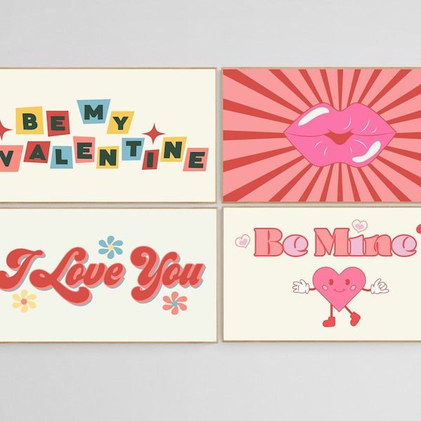 samsung frame tv art valentines day | set of 4 | retro frame tv art | retro valentines samsung art tv | valentines tv art | digital download