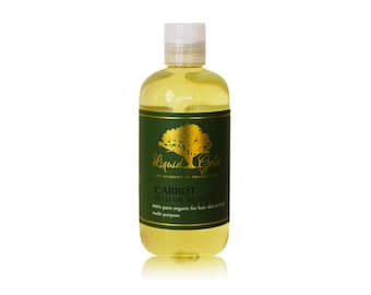 8 Oz Carrot Seed Oil REFINED Cold Pressed Pure & Organic Health Care Skin Care Carrier Oil by Liquid Gold
