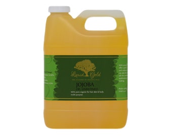 Aceite de jojoba dorado sin refinar, 100% puro, prensado en frío, orgánico y natural de Liquid Gold