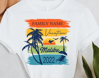 Custom Family Vacation T-Shirt, Matching Cruise Beach Camping Shirt