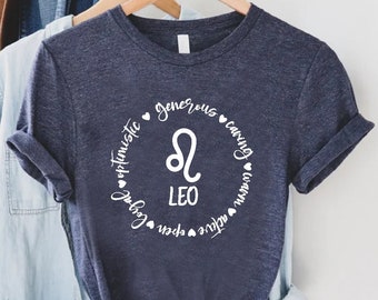 Leo Shirt, Leo Gift, Leo Zodiac T-shirt, Leo Astrology, Leo Birthday, Gift for Leo, Leo Star Sign Shirt, Leo Girl Shirt, Leo Season Gift