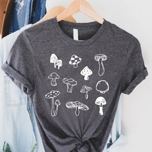 Mushroom Shirt, Aesthetic Mushroom Shirt, Magic Mushroom Shirt,  Cottage Core Shirt, Nature Lover Shirt,Mushroom Boho Clothing,Mushroom Gift