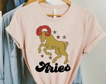 Aries Shirt, Aries Gift, Aries Zodiac T-shirt, Aries Astrology, Aries Birthday, Gift for Aries, Aries Star Sign Shirt, Aries Girl Shirt