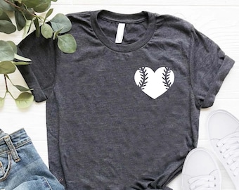 Baseball Shirt, Baseball Love Shirt,Baseball Lover Gift,Sports Mom Shirt,Baseball Team Shirt,Game Day Shirt,Baseball Heart Tee,Baseball Gift