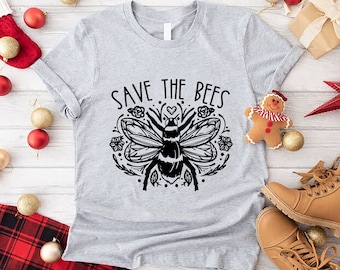 Save The Bees T-shirt, Honey Bee Shirt, Gift For Bee Lover, Women Vegan Shirt, Bee Kind Shirt, Bee Keeping Shirt, Bee Keeper Gift, Bee Shirt