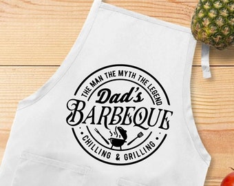 Dads Barbeque Apron, The Legend Man Apron, BBQ Apron, Grilling Gifts, Fathers Day Apron, Cool Dad Apron, Funny Dad Apron, Grill Master Apron