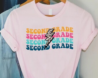 Second Grade Shirt, Retro Second Grade Teacher Shirt, 2nd Grade Team Shirts, Groovy Back to School Shirt, Kids First Day of Second Grade Tee