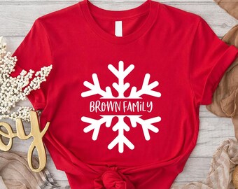 Custom Snowflake Shirt, Personalized Snowflake Shirt, Custom Christmas Family Shirt, Personalized Winter Shirt, Custom Baby Christmas Shirt