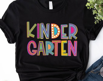 Kindergarten Kids T-Shirt, Kindergarten Teacher Shirt, Hello Kindergarten Shirt,Kindergarten Graduation Gift Shirt,First Day Of Kindergarten