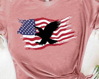 American Flag Eagle Tshirt, Patriotic Election Day Shirt, Republican Pro Trump Apparel