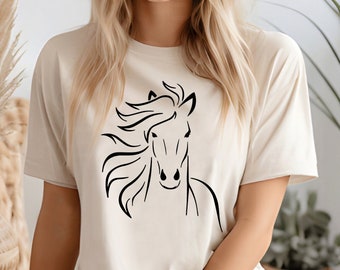 Horse Tshirt, Horse Lover Shirt, Gift For Horse Mom, Womens Equestrian Tee, Horse Mom Gift Shirt, Western Girl Outfit, Horse Riding Tshirt