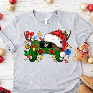 Christmas Santa Shirt, Christmas Joystick Shirt For Gamer,Christmas Gift,Reindeer Christmas Shirt,Boys Christmas Shirt,Christmas Holiday Tee
