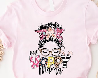 One Hoppy Mama Easter Shirt, Easter Gift For Mom, Messy Bun Easter Mom Shirt, Easter Mama Shirt, Mama Bunny Shirt, Happy Easter Day Shirt