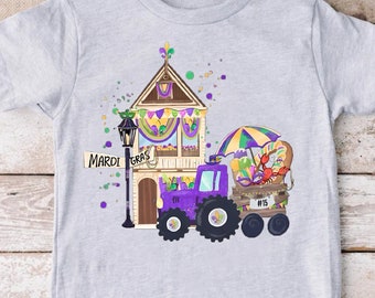 Kids Mardi Gras Carnival Shirt, Boys Mardi Gras T-Shirt, Mardi Gras Gifts, NOLA Shirt for Kids, Fat Tuesday Tee,Mardi Gras Party Truck Shirt
