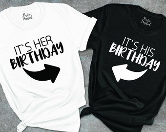 Twins Birthday T-Shirt, It's Her Birthday Shirt, It's His Birthday Tee, Matching Twins Shirt, Birthday Party Outfit, Gift For Twins