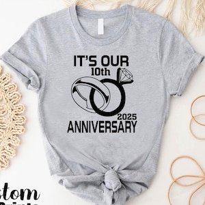 Its Our 10th Anniversary 2025 Shirt,Anniversary Gift For Couples Shirt,Matching Anniversary Shirt,10th Wedding Anniversary Gift,Couples Gift