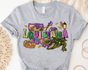 Louisiana Shirt, Mardi Gras Shirt For Men, Kids Beads Shirt, NOLA Shirt, Mardi Gras Clothing, Fat Tuesday Shirt,Parade Shirt,Mardi Gras Gift