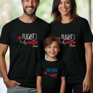 Flight Birthday Shirt, Flight Theme Birthday Party Tee, Airplane Birthday Gift, Airplane Lover Tee, Flight Crew Family Matching Birthday Tee
