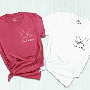 Custom Couple Engagement Shirt, Engagement Party Shirt, Matching Couple Shirts, Just Engaged Shirt, Valentines Day Gift, Anniversary Gift