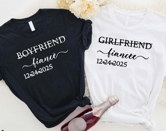 Custom  Fiance Shirt, His Hers Shirt, Matching Couple Gift, Engagement Gift, Gift For Fiance, Engagement Proposal Shirt, Matching Couple Tee