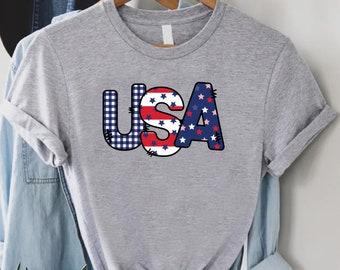 USA Shirt, Retro USA Shirt, USA Flag Shirt, Cute Memorial Day Shirt, Party In The Usa Shirt, Red White And Blue Shirt, 4th Of July Shirt
