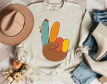 Funny Thanksgiving Sweatshirt, Funny Turkey Thanksgiving Sweatshirt, Cute Autumn Sweatshirt, Thankful Sweatshirt, Cute Turkey Sweatshirt