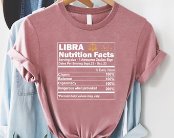 Libra Shirt, Libra Gift, Libra Zodiac T-shirt, Libra Astrology, Libra Birthday, Gift for Libra, Libra Star Sign Shirt, Cute Libra Girl Shirt