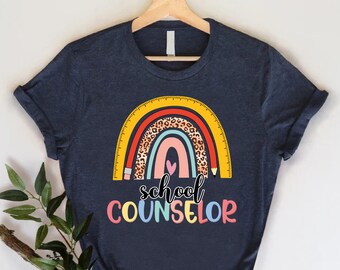 School Counselor Rainbow Shirt, School Social Worker Shirt, Counselor Appreciation Gifts, First Day Of School Outfit, School Therapist Tee