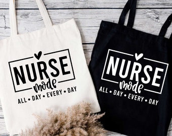 Nurse Mode Tote Bag, Tote Bag Gift For Nurse, Registered Nurse Gift Bag, Nursing School Student Bag, Nurse Graduate Bag, Nurse Week Gift