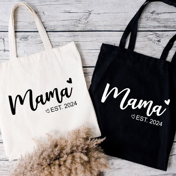 Personalized Mama Tote Bag,Gift For Mom,Custom Gift For Mama,Mom Bag,Aesthetic Tote Bag,Mothers Day Gift,Reusable Tote Bag,New Mom Gift