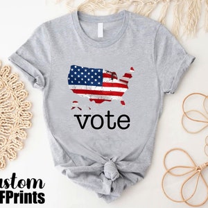 Patriotic Vote Tshirt, USA Voting Tee, American Flag Voter Gift Shirt, Civil Rights Shirt,Election Day Outfit,Presidential Election 2024 Tee