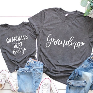 Grandma And Me Matching Shirts, Grandma&#39;s Best Buddy Shirt,Grandmother Grandchild Matching Tee,Mothers Day Grandma Gift Tee,Grandparent Gift