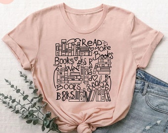 Read More Books Tshirt, Reading Books Shirt, Bookish Shirt, Librarian Gift, Reading Teacher Outfit, Bookworm Gift Shirt, Holiday Tshirt