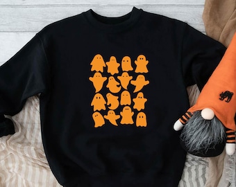 Cute Ghosts Sweatshirt, Spooky Season Sweater, Halloween Vibes Gift Sweatshirt, Fall Season Outfit, Halloween Party Apparel, Spooky Gift
