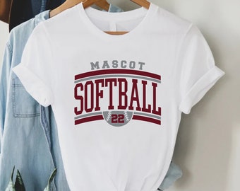 Personalized Softball Shirt, Custom Softball Team Number Shirt, Softball Gift, Game Day Shirt, Softball Mom Gift, Softball Team Gift Shirt