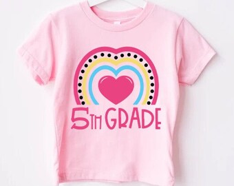 Happy Back To School Shirt, Rainbow Heart School Shirt, First Day Of School Shirt, Kindergarten Shirt, Preschool Shirt,Elementary School Tee