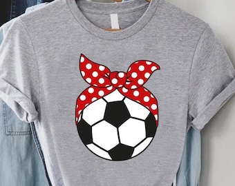 Soccer Mom T-Shirt, Game Day, Polka Dot Bandana