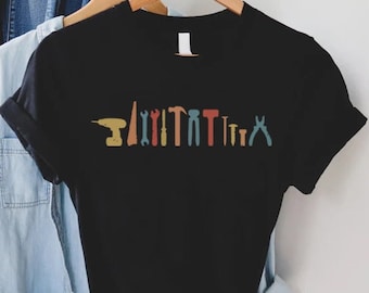 Hand Tools T-shirt, Handy Worker Dad Shirt, Repair Tools Shirt, The Handyman Shirt, Father's Day Shirt, Labor Day Gift, Cool Dad Life Shirt