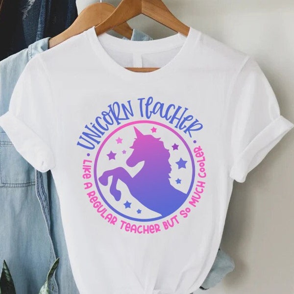 Teacher Shirt, Unicorn Teacher Shirt, Cool Teacher Gift, Woman Teacher Gift, Teacher Appreciation, Unicorn Shirt For Teacher, Teacher Gift