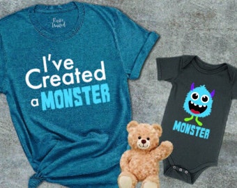 Father And Me Shirt, I've Created Monster Shirt, Father And Son Shirt, Matching Family Shirt, Family  Monster Shirt, Dad And Me Shirt