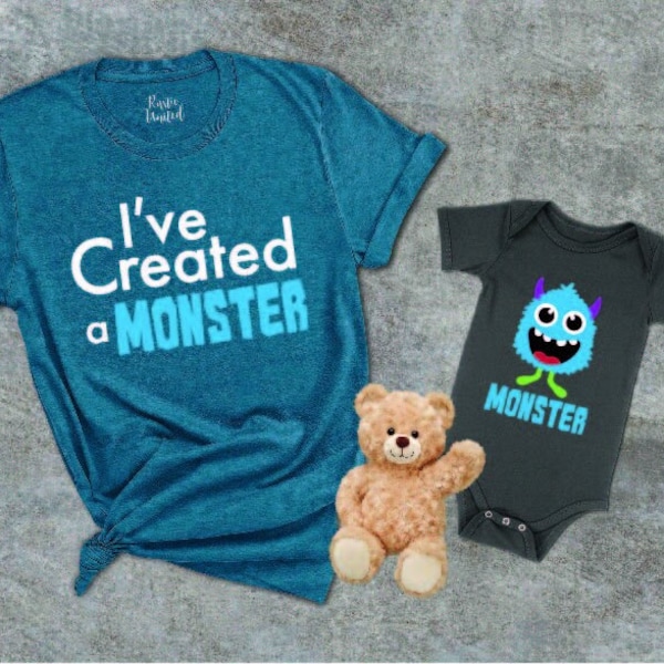 Father And Me Shirt, I've Created Monster Shirt, Father And Son Shirt, Matching Family Shirt, Family  Monster Shirt, Dad And Me Shirt