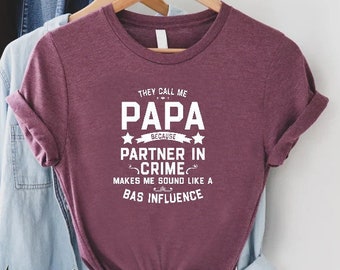 Grandpa Shirt, Fathers Day Shirt Grandpa, They Call Me Papa, New Papa To Be Shirt, Papa's Birthday Shirt,Pregnancy Announcement Grandparents