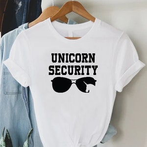 Unicorn Security T-shirt, Unicorn Dad Shirt, Father Of A Birthday Girl, Fathers Day Shirt, Dad Gift From His Daughter, Birthday Security Tee